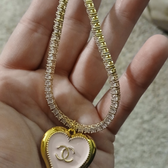 💖✨ Fashion Heart Tennis Necklace | NWT | Gold Finish | CZ Sparkle ✨💖 - Picture 11 of 11